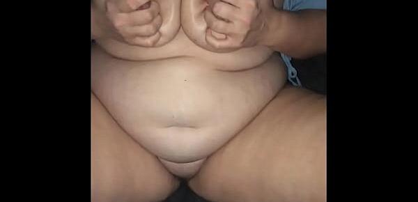  Sexy BBW Teases And Takes Hard Doggy - Male Cums !